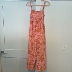 Ingrid & Isabel Pink and Orange Jumpsuit with Spaghetti Straps